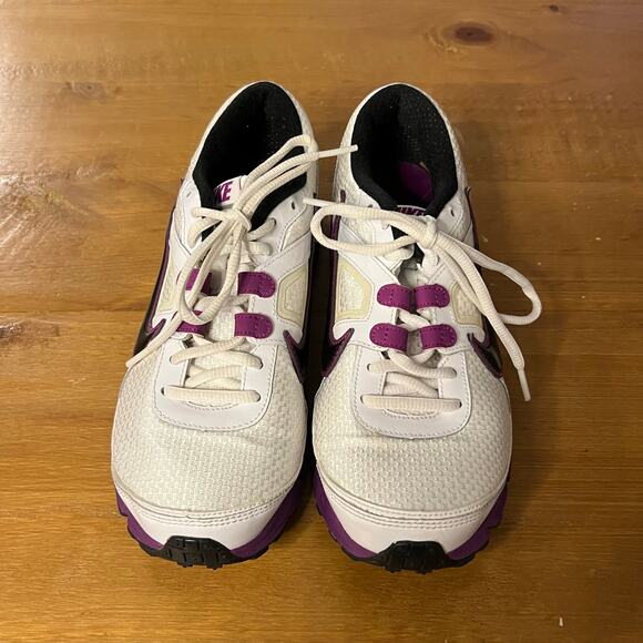 Nike Dual Fusion Women’s Running Shoes, Size 8.5 Purple White Waffle - Picture 3 of 7